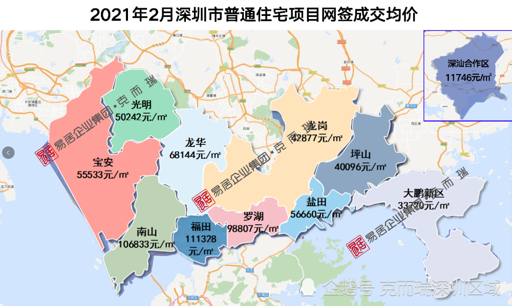 2月深圳房价地图新鲜出炉!大数据揭晓板块行情