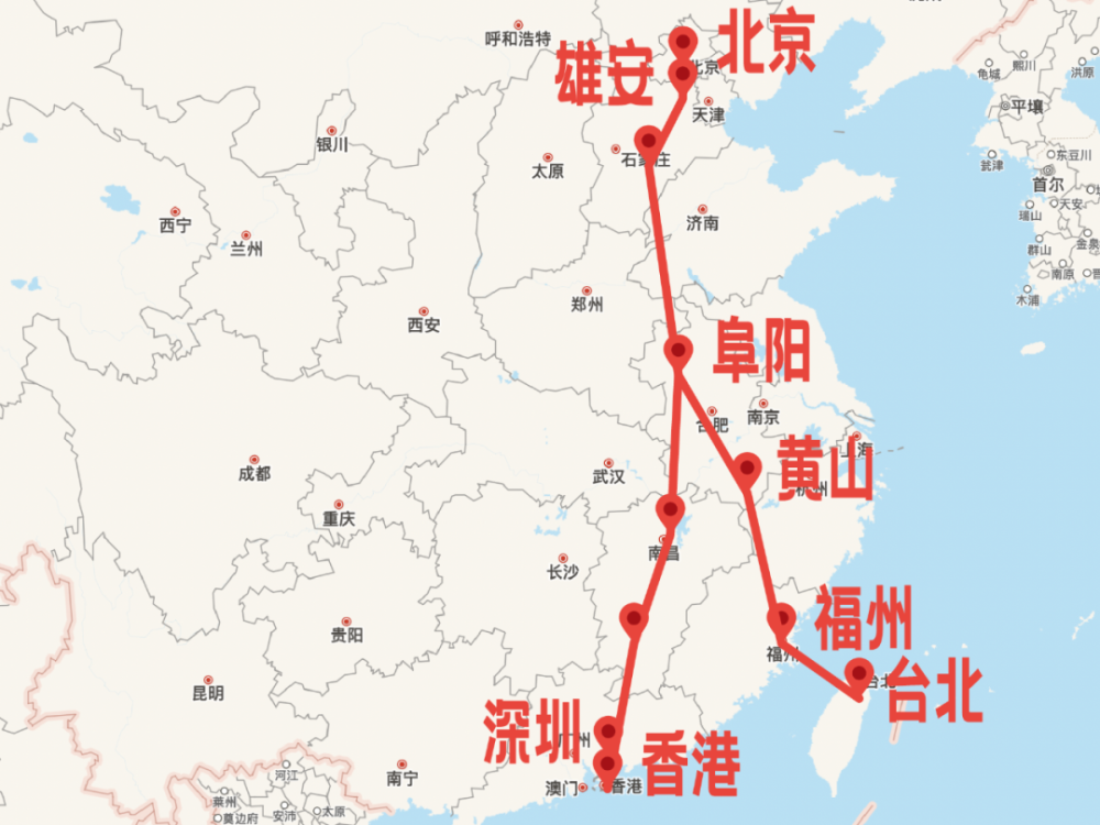想不到啊京港台的高铁交汇点是这个城市刘德科