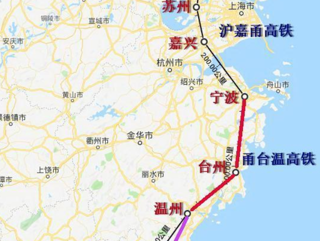 宁波到温州也要修高铁了,时速300公里以上,全长338公里