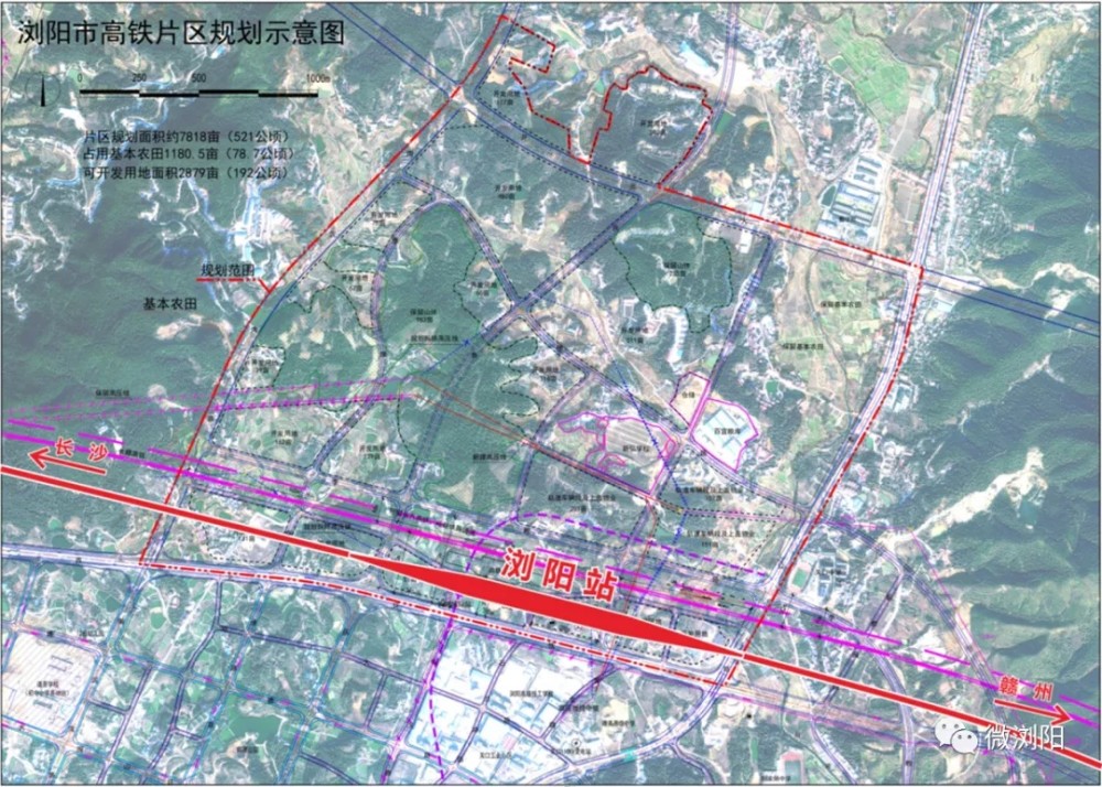 线路上跨武深高速,319国道,隧道内上跨长浏高速,金阳大道,下穿道吾山