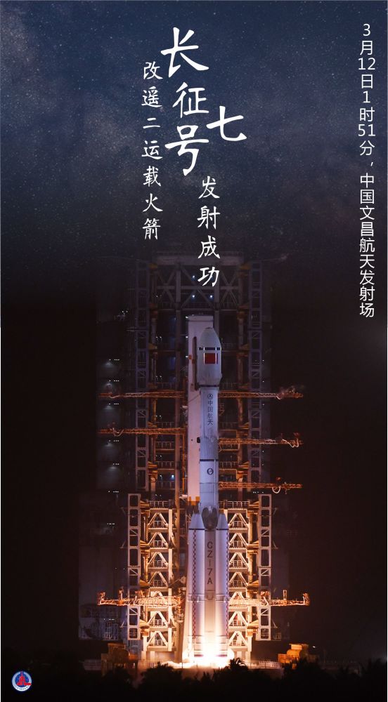 (图表·海报)【航天】长征七号改遥二运载火箭发射成功
