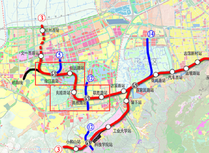 3号线部分站点 (来源:杭州市地铁集团有限责任公司,江干发布