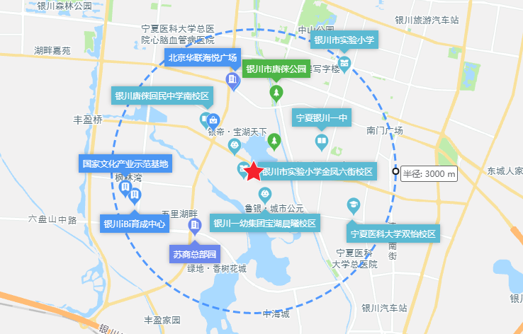 商业,医疗配套完善,地块3km范围内聚集了银川实验小学,宁夏医科大学第