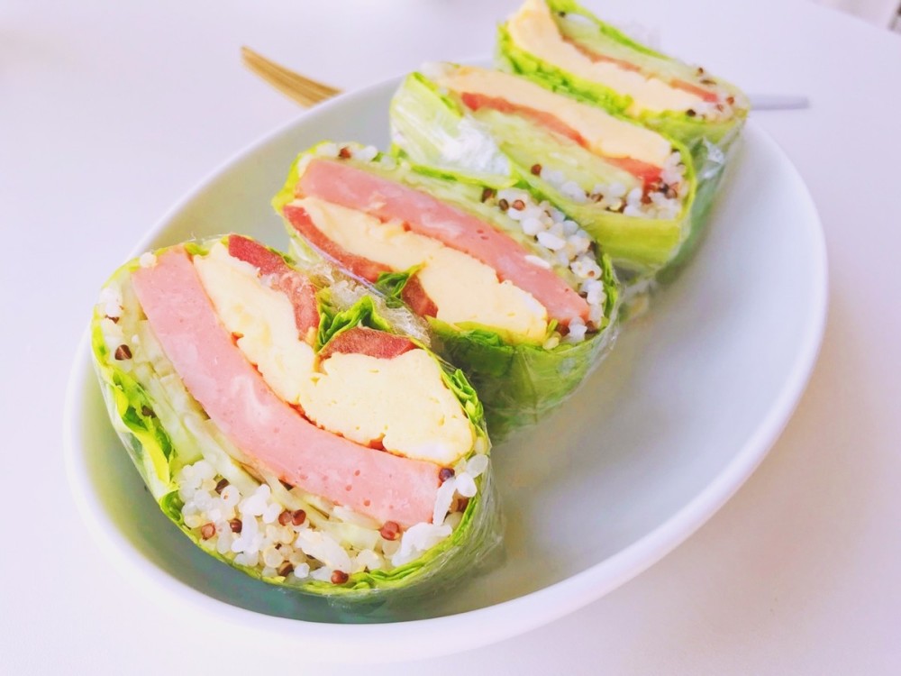 生菜包饭卷,健康的减脂早餐,热量低,蛋白质丰富