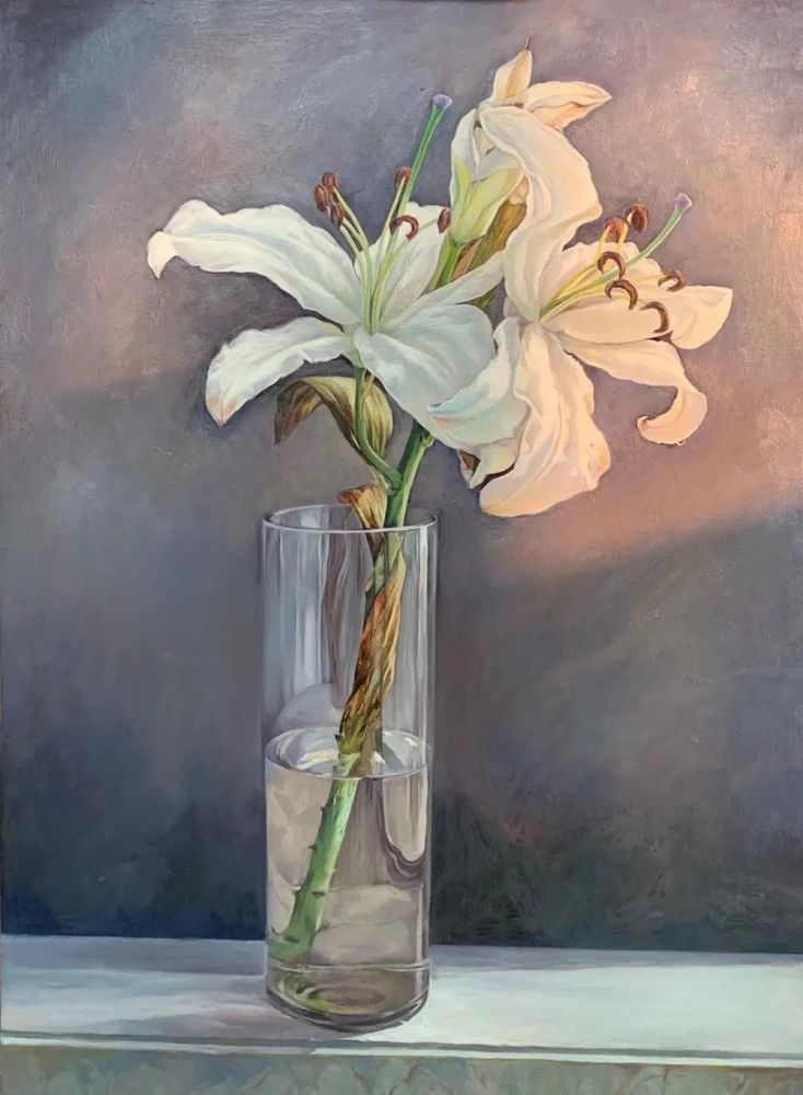 《百合花》尺寸:50cmx70cm