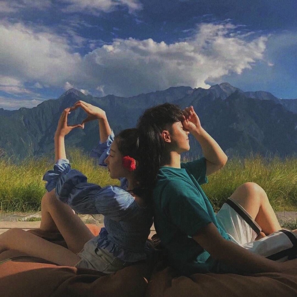 情侣头像:那就在一起 黄昏与四季
