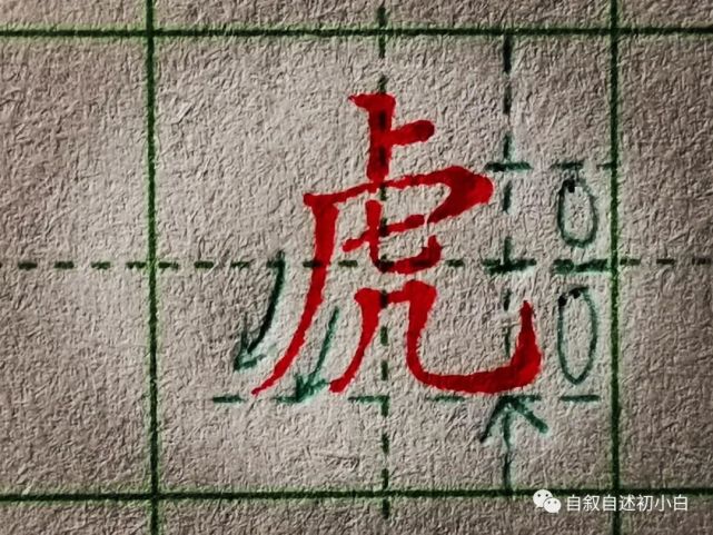 零基础进阶练字,偏旁虎字头怎么写?才能快速掌握核心要领