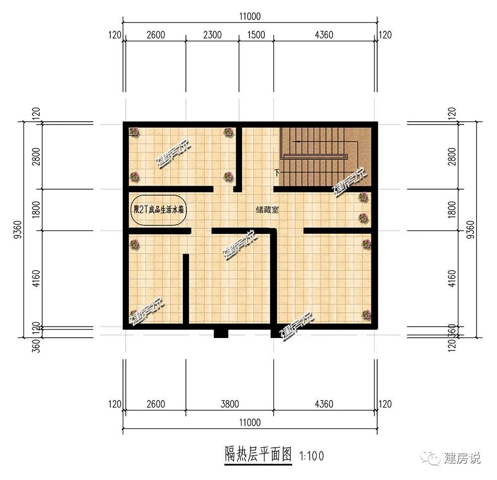 52平方米 5,开间11米,进深9.36米 6,砖混结构,建筑高10.