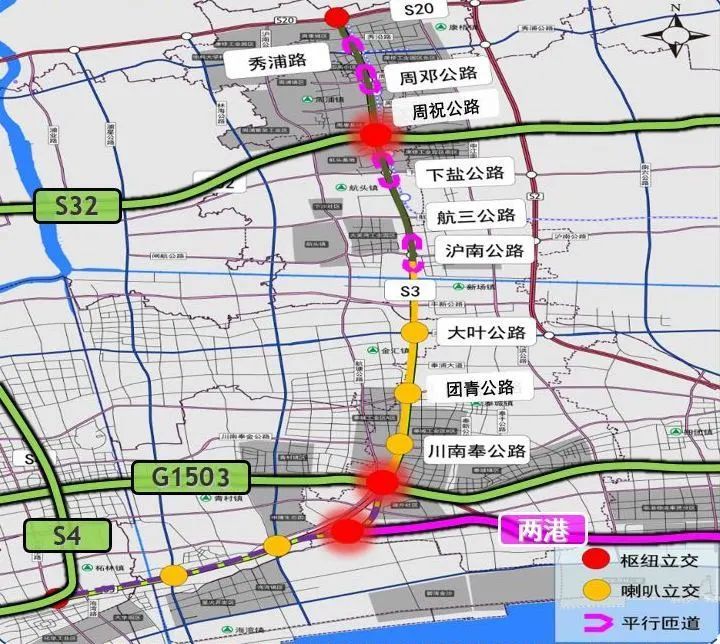 s3公路建设又有新进展正在跨越申嘉湖高速施工