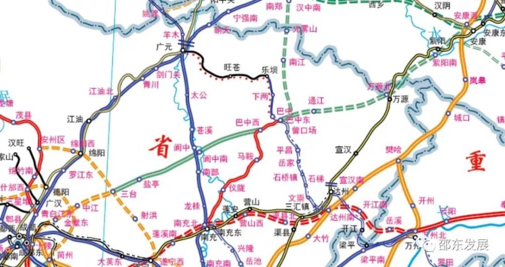 成都至巴中至安康高铁初定,设十陵,金堂东,中江,三台,盐亭,阆中南