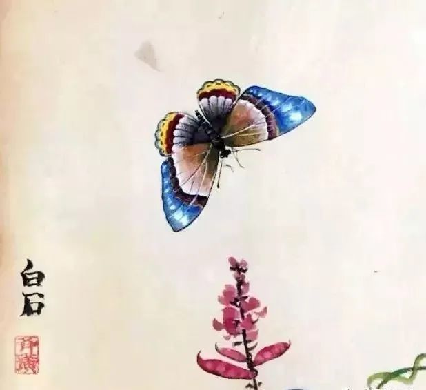 国画中的花蝴蝶,美成了百花仙子!