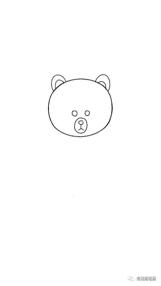 画出布朗熊的耳朵