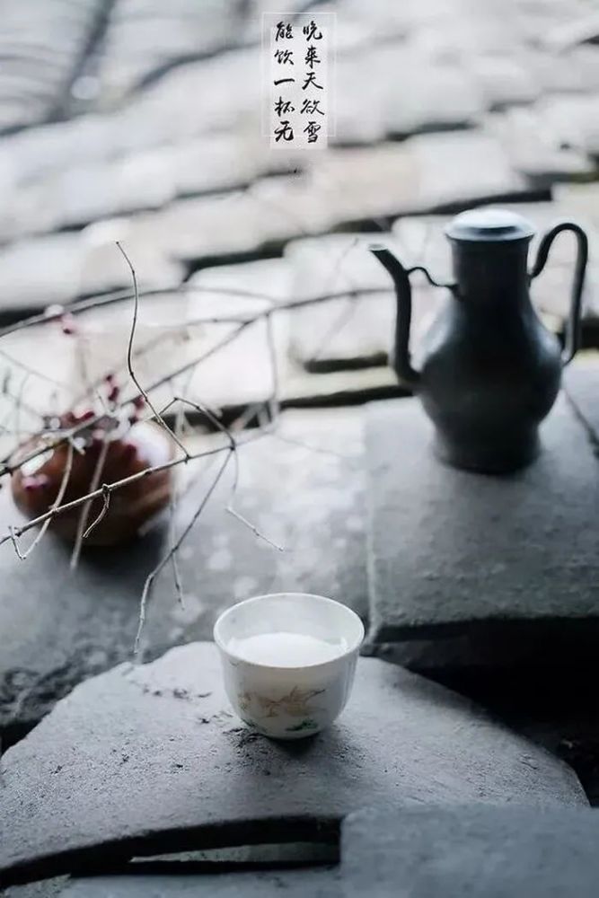 晚来天欲雪,能饮一杯无?