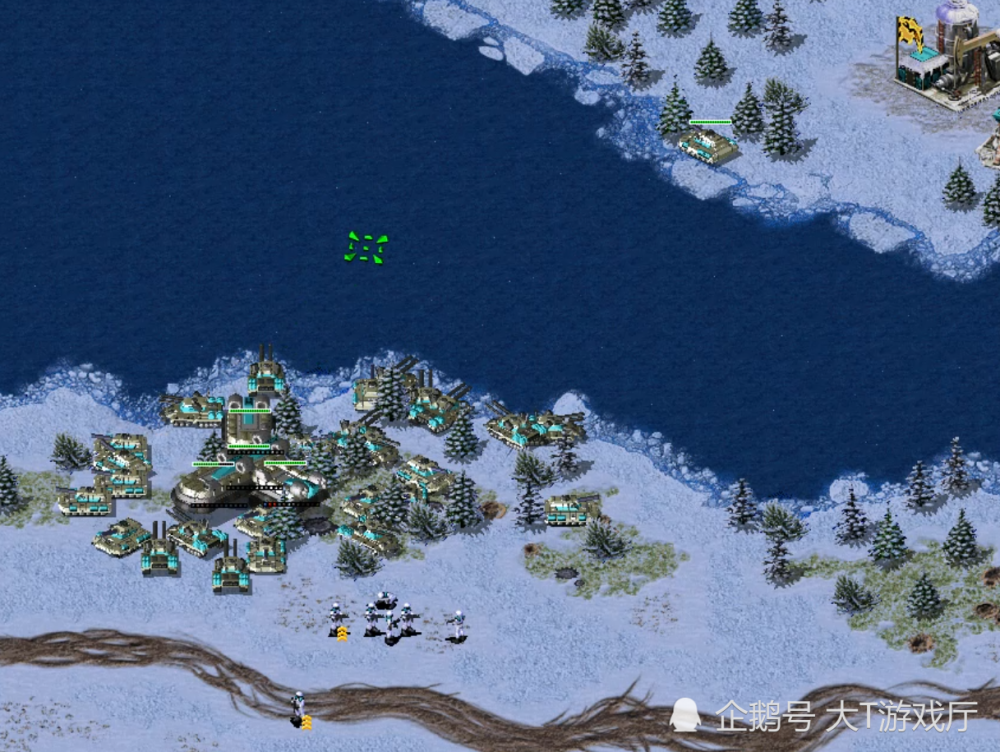 红警北极圈地图,是遭遇战最好的选择,易守难攻适合萌新玩家