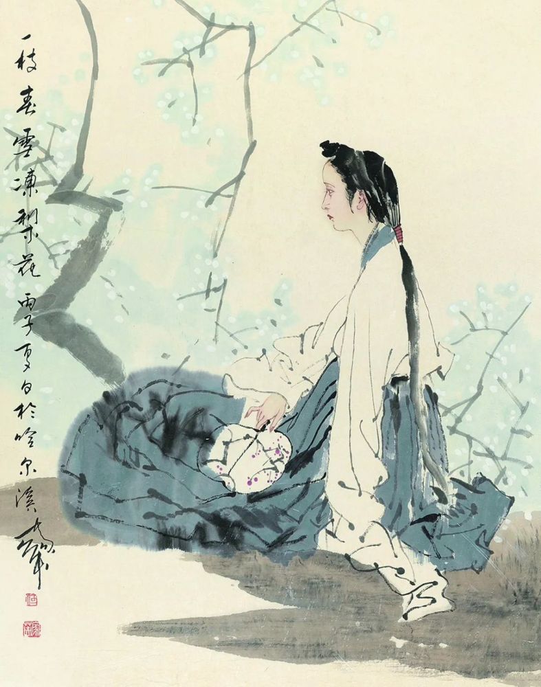 何家英人物画:人物如诗,人物似画