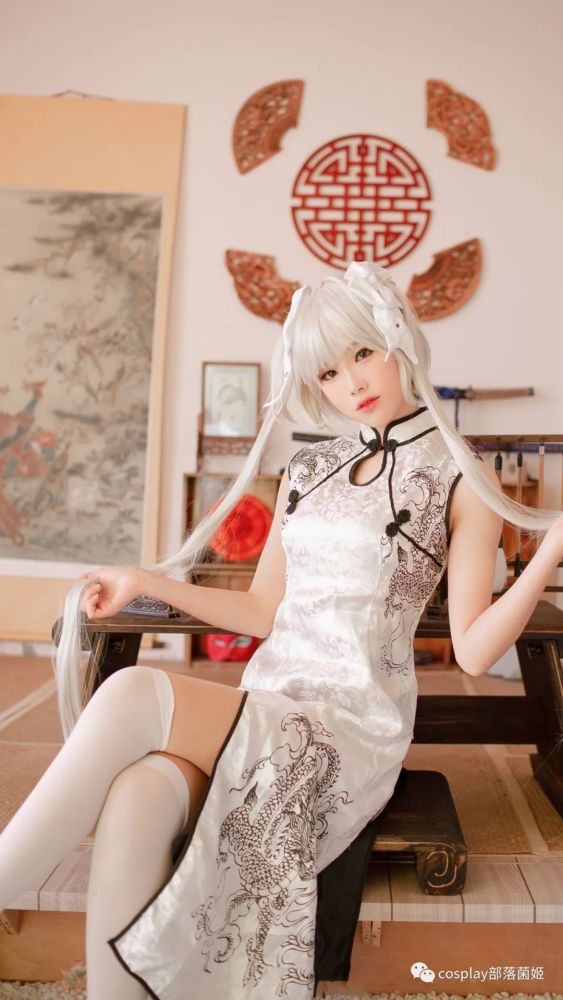 cos:春日野穹旗袍ver.穹妹cos正片@欢颜,悠好喜欢你