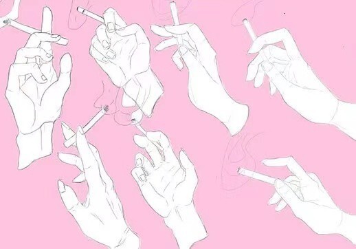 【绘画素材】手部动作给大佬点烟