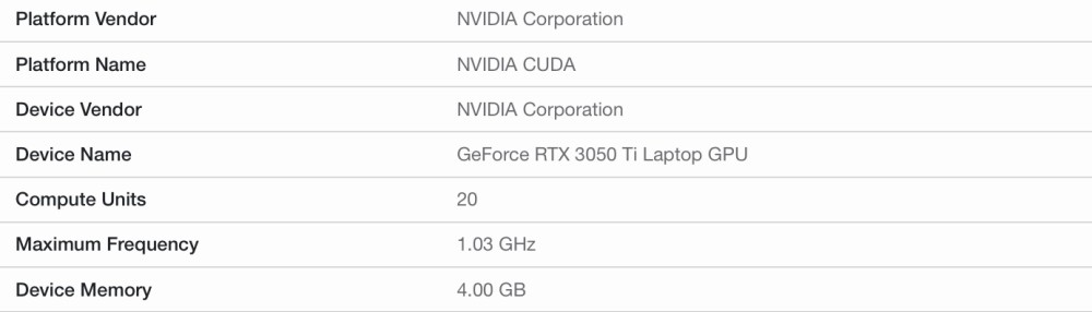 英伟达 rtx 3050 ti 笔记本显卡参数曝光:跑分接近 1660 ti