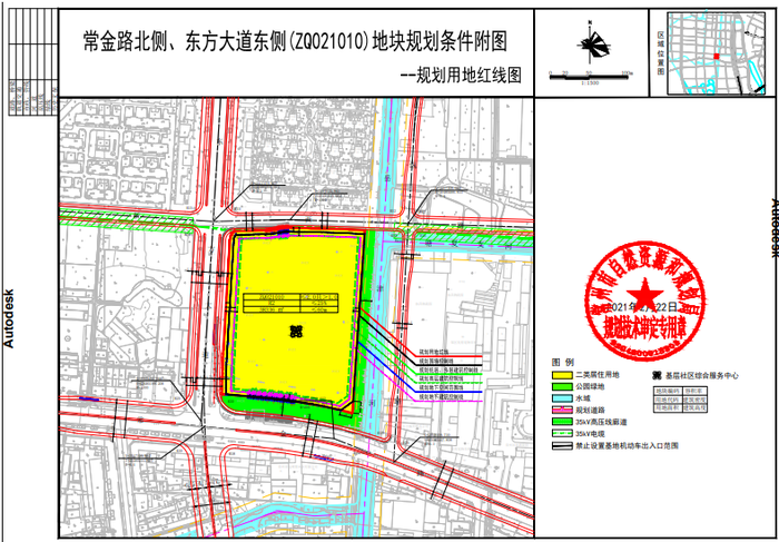 常金路北侧,东方大道东侧,梅庄路南侧,玫瑰路东侧(西林公园东地块)