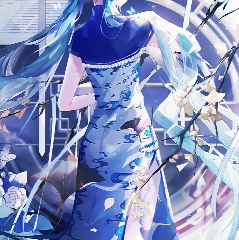 忧郁蓝色系列动漫女生头像