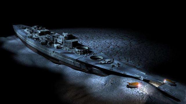 沉睡海底的这艘号称"永不沉没"的巨型战舰首战便落得如此悲惨下场,也