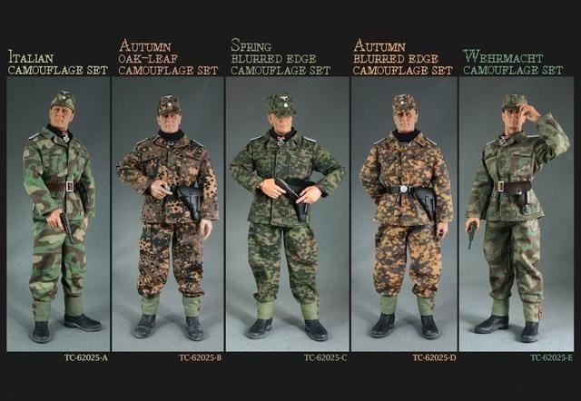 二战爆发前,国防军是最早采用迷彩服做伪装的,不过早期的迷彩服算不上