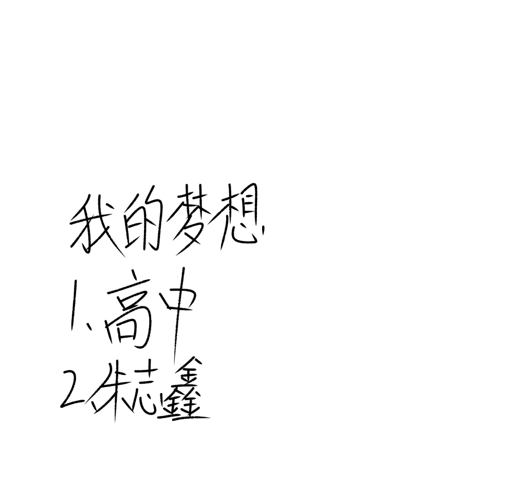 朱志鑫的手写图片