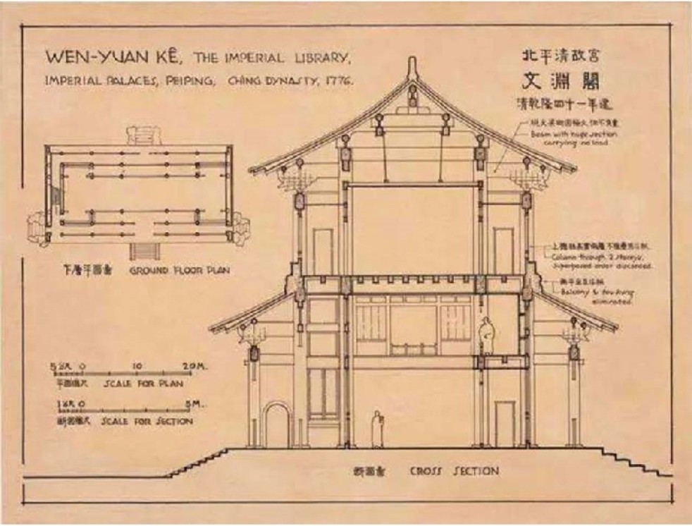 梁思成建筑手稿堪称艺术品在没有电脑和cad的年代稿件似印刷