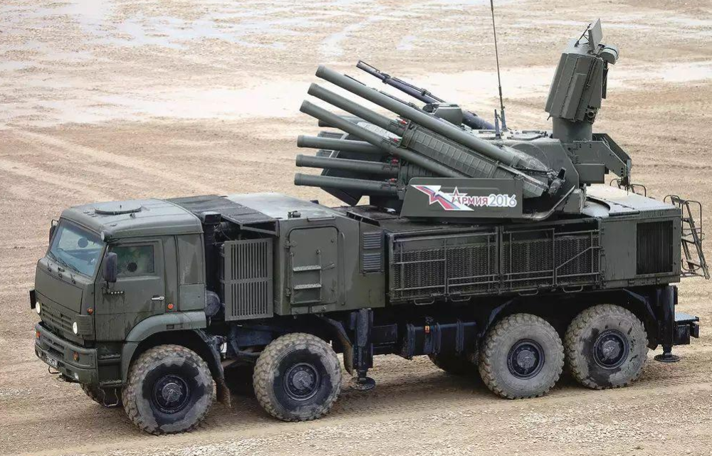 图为俄罗斯铠甲s1防空系统
