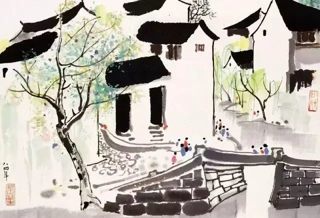 吴冠中画的 春到江南