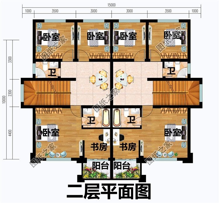 双拼三层别墅设计图,房子再大也不及兄弟情,兄弟建房参考