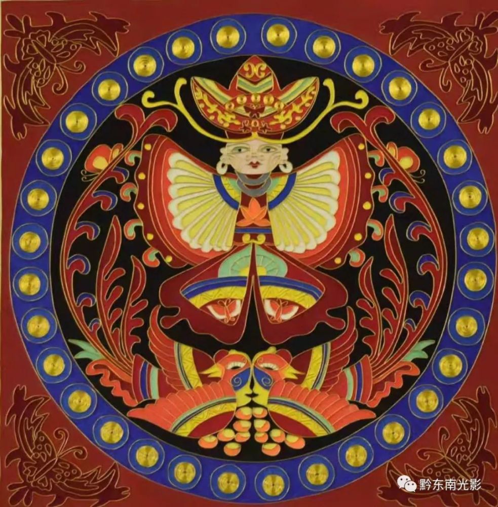 《蝴蝶妈妈》(彩砂画)潘红 九年级