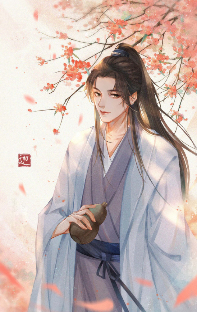 一组山河令的古风插画,美死了