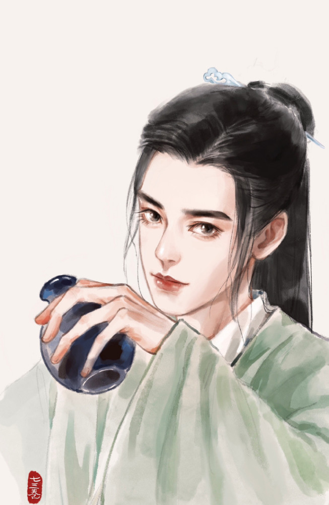 一组山河令的古风插画,美死了