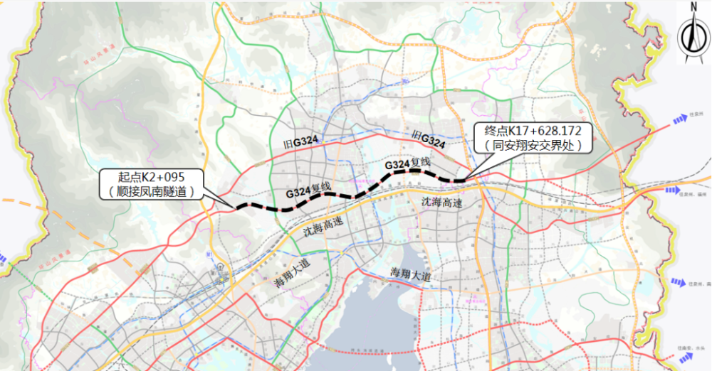 国道324复线(同安段)今起施工,将持续两年_腾讯新闻