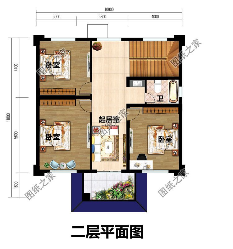 10x12米二层房屋设计图,诠释农村房子应该怎么建
