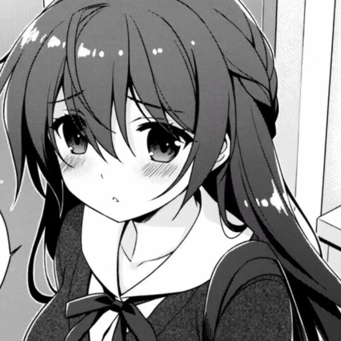 日系 黑白动漫男女头像:尘世那么美,相守着你爱的那个谁