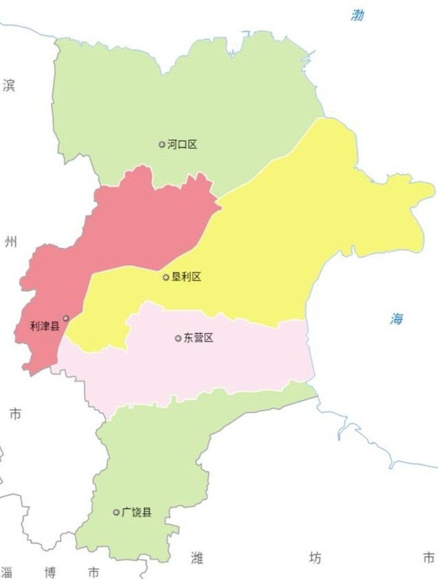 东营市行政区划图