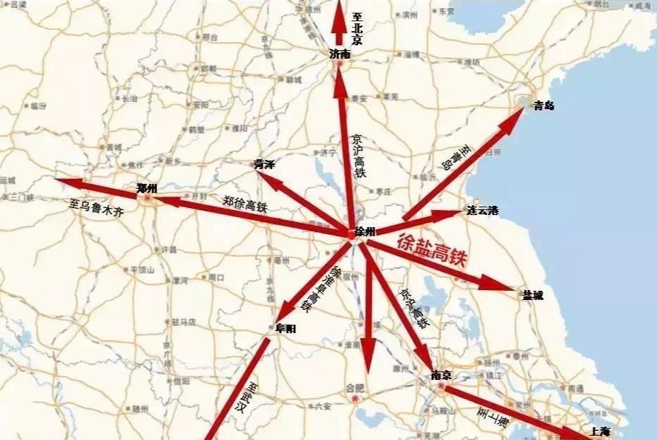 在铁路建设这方面,徐州也进行了众多规划,徐菏高铁,徐枣城际备受关注