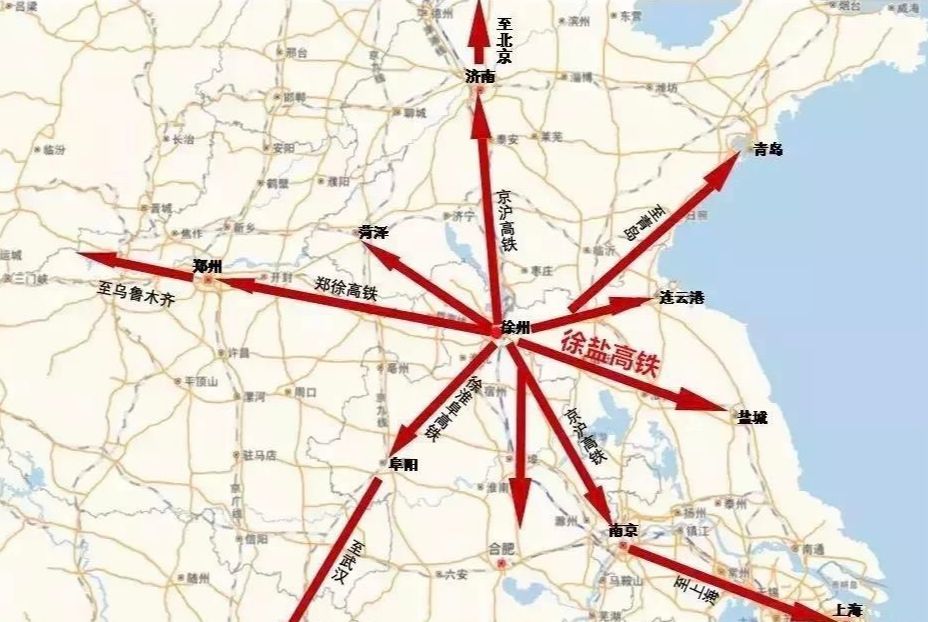 在铁路建设这方面,徐州也进行了众多规划,徐菏高铁,徐枣城际备受关注
