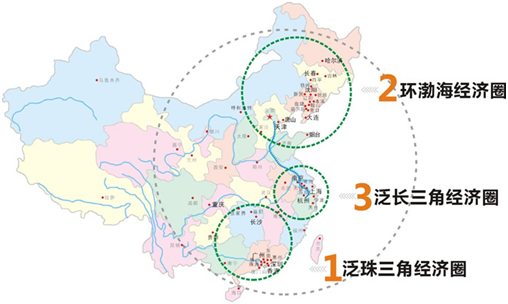 推进京津冀协同发展,长三角一体化发展,粤港澳大湾区建设