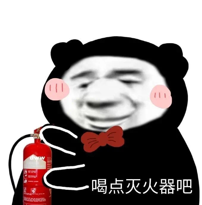 表情包笨是治不好的喝点灭火器吧