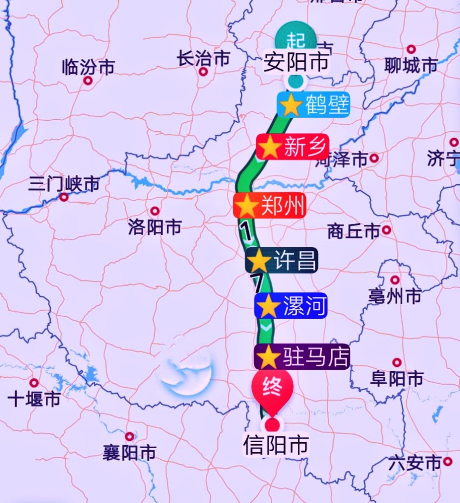 在河南,南北距离最远的两个地级市是哪里?