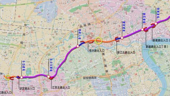 路线图公布上海北横通道西段今年6月底建成通车