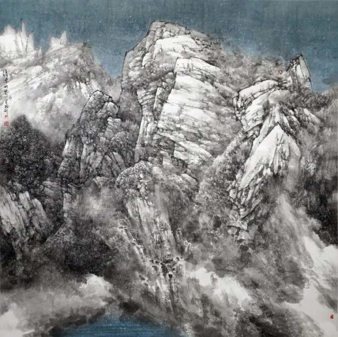 师恩钊北派山水画作品欣赏