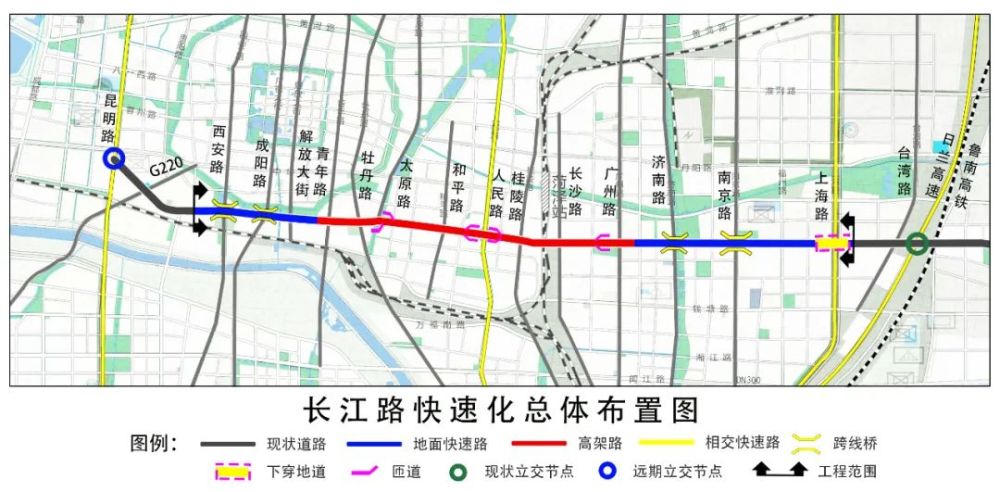 长江路快速路设计方案提出意见和建议,以进一步提高城市规划的科学性