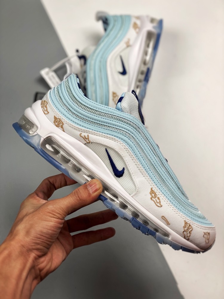 nike air max 97 grg白蓝3m反光高尔夫气垫子弹鞋