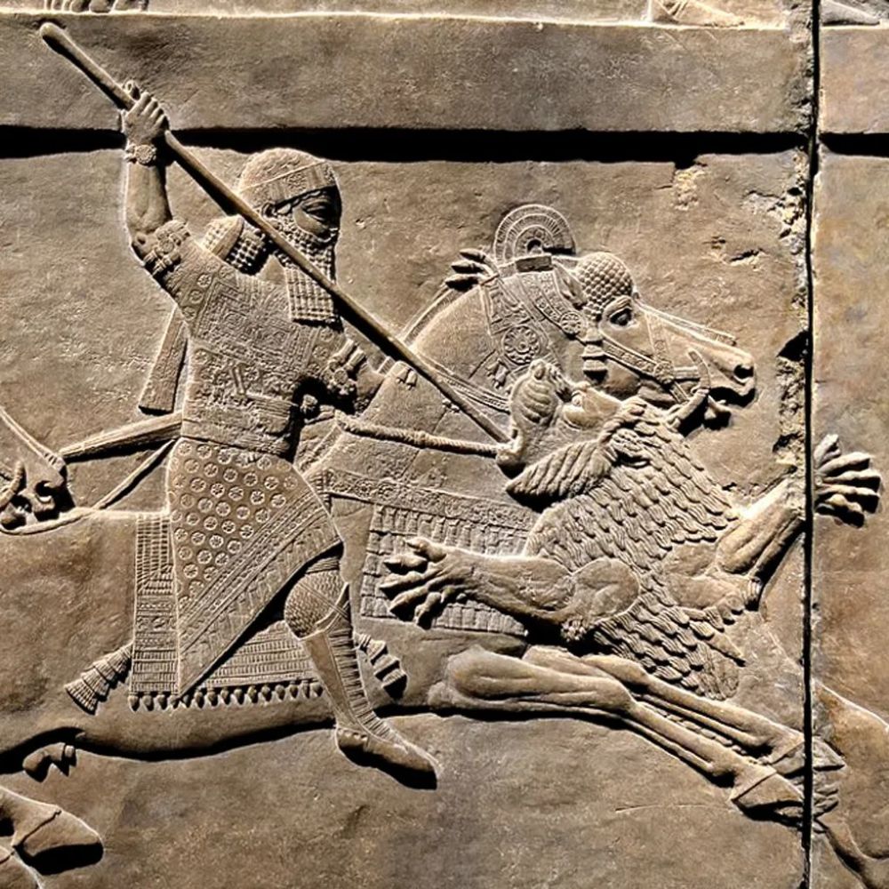 《猎狮图二》亚述巴尼拔王宫殿(伊拉克)-雕塑作品欣赏