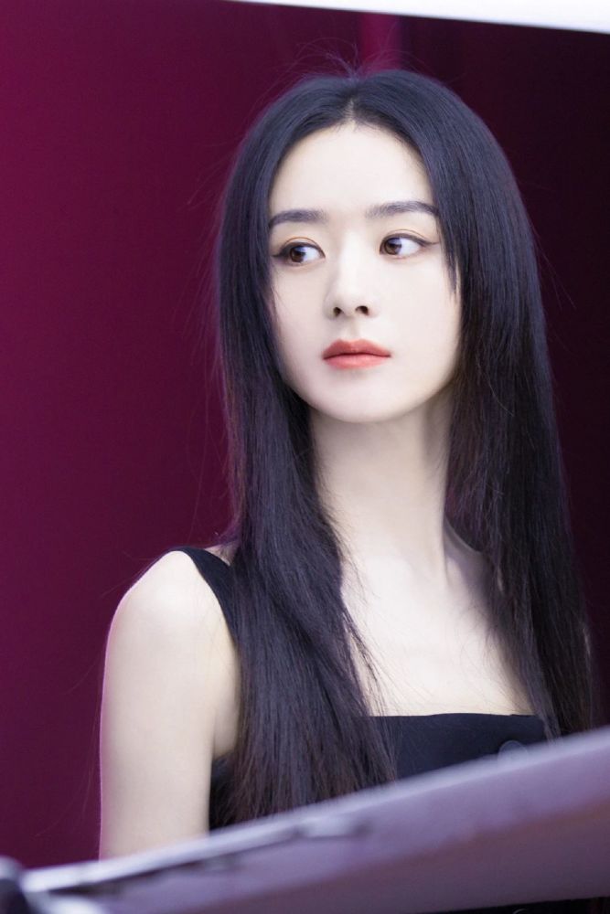 赵丽颖壁纸长发撩人飞吻动人黑长直姐姐就是永远滴神