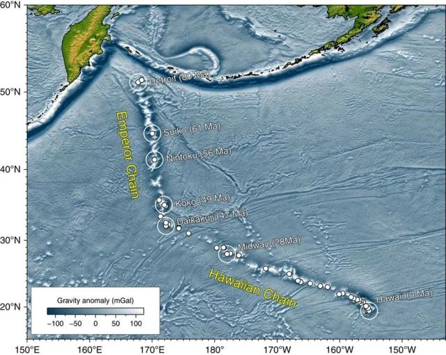 图2夏威夷-帝王岛链(torsvik et al., 2017)
